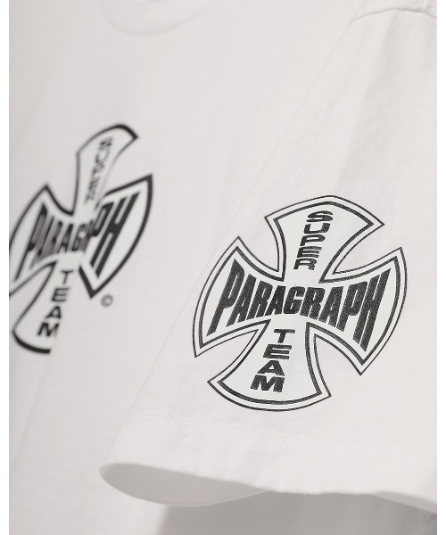 [PARAGRAPH]★韓国大人気★CROSS LOGO SHORT T-SHIRT A'GEM/9 × .kom 『Paragraph/パラグラフ』Cross Logo T-Shirt