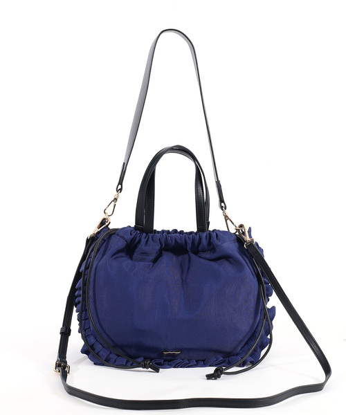 SMIR NASLI（サミールナスリ）の「フリル巾着ショルダーバッグ（ショルダーバッグ・レディース・シルバー/ブラック/ネイビー/パープル/ブラウン・FREE）」の12枚目の写真