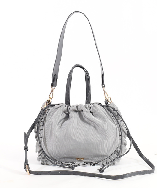 SMIR NASLI（サミールナスリ）の「フリル巾着ショルダーバッグ（ショルダーバッグ・レディース・シルバー/ブラック/ネイビー/パープル/ブラウン・FREE）」の14枚目の写真