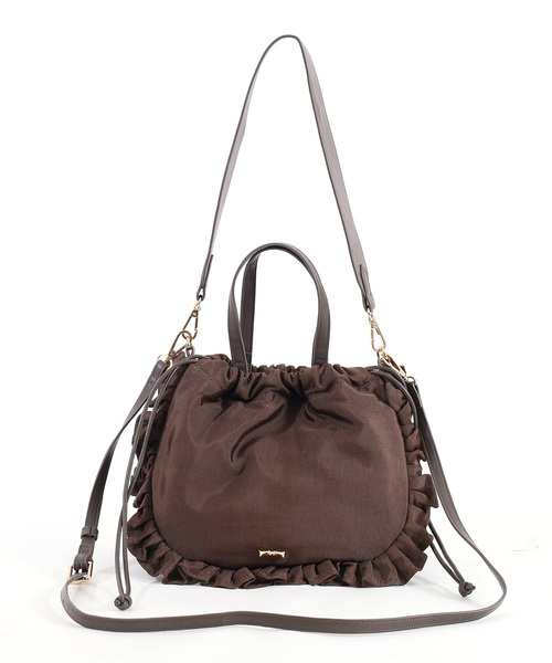 SMIR NASLI（サミールナスリ）の「フリル巾着ショルダーバッグ（ショルダーバッグ・レディース・シルバー/ブラック/ネイビー/パープル/ブラウン・FREE）」の20枚目の写真