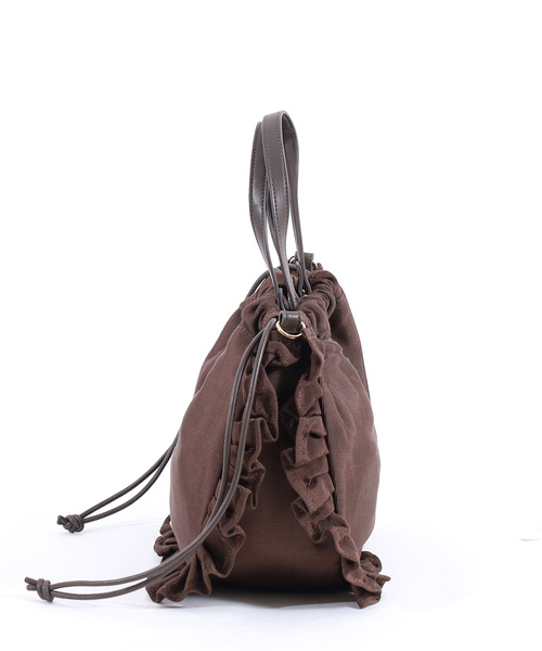 SMIR NASLI（サミールナスリ）の「フリル巾着ショルダーバッグ（ショルダーバッグ・レディース・シルバー/ブラック/ネイビー/パープル/ブラウン・FREE）」の21枚目の写真