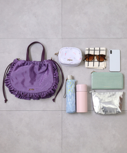 SMIR NASLI（サミールナスリ）の「フリル巾着ショルダーバッグ（ショルダーバッグ・レディース・シルバー/ブラック/ネイビー/パープル/ブラウン・FREE）」の9枚目の写真