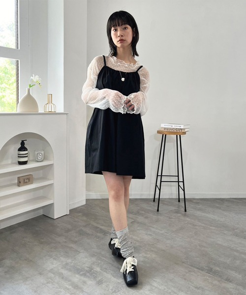 Jewelobe(ジュエローブ)の「タイプライターショートルーズオールインワン(つなぎ/オールインワン・レディース・ブラック/カーキ・FREE)」の15枚目の写真