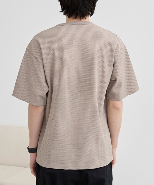 coen（コーエン）の「ワッフルショートスリーブＴシャツ（Tシャツ/カットソー・メンズ・オフホワイト/ダークグレー/ナチュラル・L/XL/M/S）」の18枚目の写真