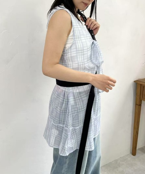 mebole(メボレ)の「シアーレイヤードワンピース(ワンピース・レディース・グレー/ホワイト・FREE)」の17枚目の写真