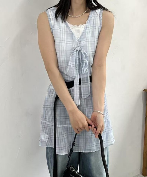 mebole(メボレ)の「シアーレイヤードワンピース(ワンピース・レディース・グレー/ホワイト・FREE)」の15枚目の写真