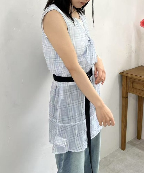 mebole(メボレ)の「シアーレイヤードワンピース(ワンピース・レディース・グレー/ホワイト・FREE)」の10枚目の写真