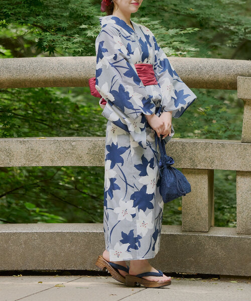 Chico（チコ）の「【浴衣2025】ユリ（浴衣・レディース・ネイビー・FREE）」の3枚目の写真