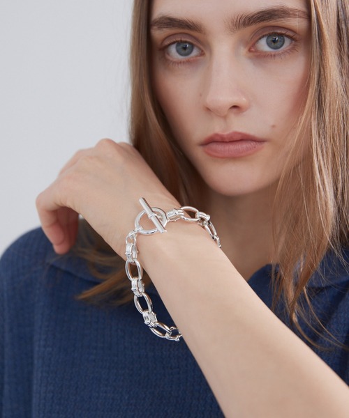 LUENNA】 Oval Double Ring Chain Bracelet / オーバルダブル
