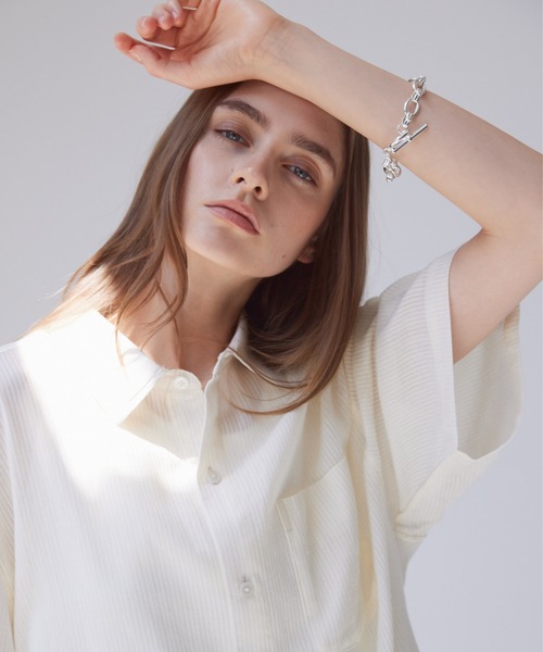 LUENNA（ルエナ）の「【LUENNA】 Oval Double Ring Chain Bracelet / オーバルダブルリングチェーンブレスレット（ブレスレット・メンズ・シルバー・FREE）」の4枚目の写真