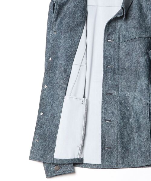 TORNADO MART（トルネードマート）の「ﾊｲﾃﾝｼｮﾝﾑﾗﾂｲﾙﾌﾟﾘﾝﾄｼｬﾂﾌﾞﾙｿﾞﾝ（ブルゾン・メンズ・グレー系その他/ネイビー・XXL/LL/L/M）」の4枚目の写真