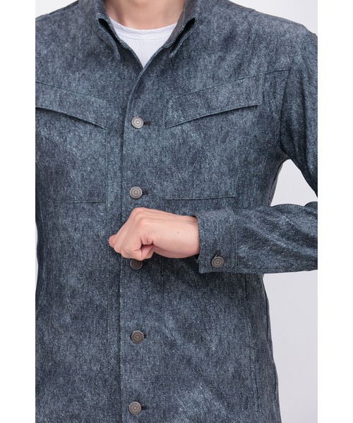 TORNADO MART（トルネードマート）の「ﾊｲﾃﾝｼｮﾝﾑﾗﾂｲﾙﾌﾟﾘﾝﾄｼｬﾂﾌﾞﾙｿﾞﾝ（ブルゾン・メンズ・グレー系その他/ネイビー・XXL/LL/L/M）」の10枚目の写真