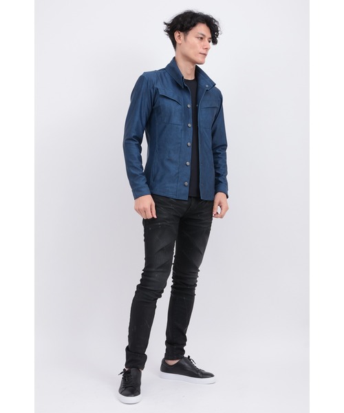 TORNADO MART（トルネードマート）の「ﾊｲﾃﾝｼｮﾝﾑﾗﾂｲﾙﾌﾟﾘﾝﾄｼｬﾂﾌﾞﾙｿﾞﾝ（ブルゾン・メンズ・グレー系その他/ネイビー・XXL/LL/L/M）」の13枚目の写真