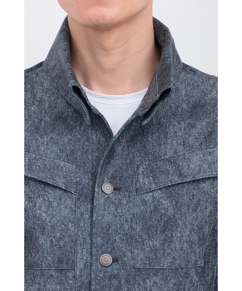 TORNADO MART（トルネードマート）の「ﾊｲﾃﾝｼｮﾝﾑﾗﾂｲﾙﾌﾟﾘﾝﾄｼｬﾂﾌﾞﾙｿﾞﾝ（ブルゾン・メンズ・グレー系その他/ネイビー・XXL/LL/L/M）」の9枚目の写真