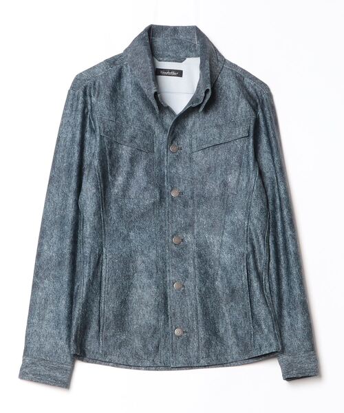 TORNADO MART（トルネードマート）の「ﾊｲﾃﾝｼｮﾝﾑﾗﾂｲﾙﾌﾟﾘﾝﾄｼｬﾂﾌﾞﾙｿﾞﾝ（ブルゾン・メンズ・グレー系その他/ネイビー・XXL/LL/L/M）」の12枚目の写真