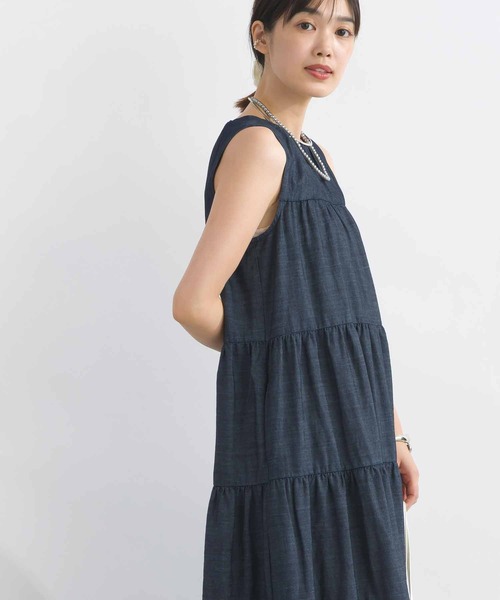 PICCIN(ピッチン)の「デニムティアードボリュームワンピース(ワンピース・レディース・ブルー/ライトブルー・M)」の20枚目の写真