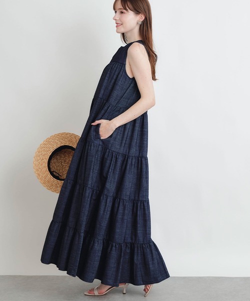 PICCIN(ピッチン)の「デニムティアードボリュームワンピース(ワンピース・レディース・ブルー/ライトブルー・M)」の13枚目の写真