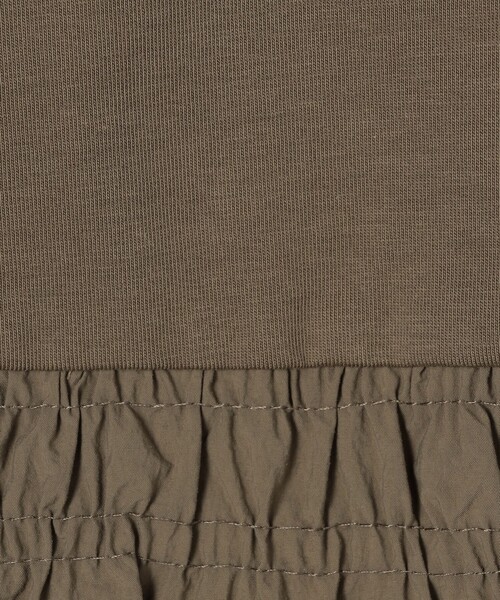 MACPHEE(マカフィー)の「コットンバックサテンコンビ バルーンTシャツ(Tシャツ/カットソー・レディース・カーキ/ブラック/ホワイト・S)」の13枚目の写真