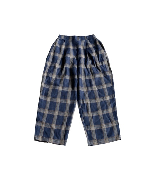 antiqua(アンティカ)の「リネンチェックパンツ(その他パンツ・レディース・カーキ/ブルー・ONESIZE)」の13枚目の写真