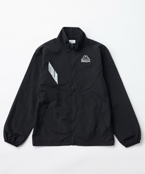Kappa（カッパ）の「ウィンドジャケット（ナイロンジャケット・キッズ・グレー/ブラック/ネイビー・160/150/140/130）」の2枚目の写真