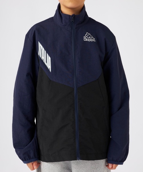 Kappa（カッパ）の「ウィンドジャケット（ナイロンジャケット・キッズ・グレー/ブラック/ネイビー・160/150/140/130）」の9枚目の写真