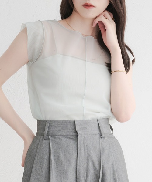 セール】アソートシアーノースリーブトップス（シャツ/ブラウス