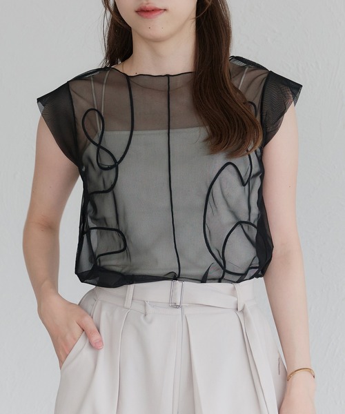 セール】アソートシアーノースリーブトップス（シャツ/ブラウス