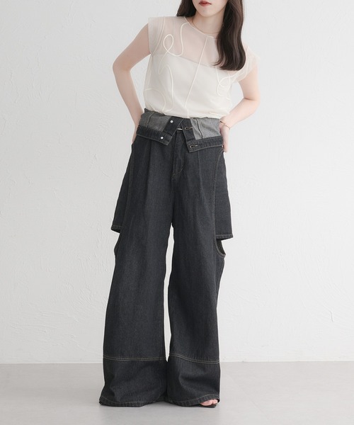 raffime（ラフィミー）の「アソートシアーノースリーブトップス（シャツ/ブラウス・レディース・ホワイト系その他/モカ/ミント/グリーン系その他/アイボリー/ブラウン系その他/ブラック・フリー）」の12枚目の写真