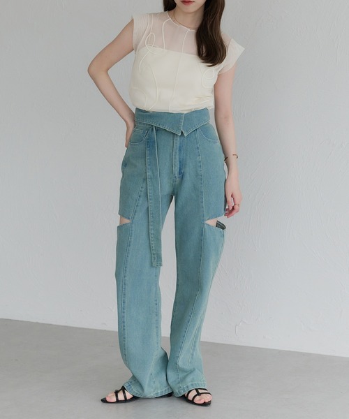 raffime（ラフィミー）の「アソートシアーノースリーブトップス（シャツ/ブラウス・レディース・ホワイト系その他/モカ/ミント/グリーン系その他/アイボリー/ブラウン系その他/ブラック・フリー）」の16枚目の写真