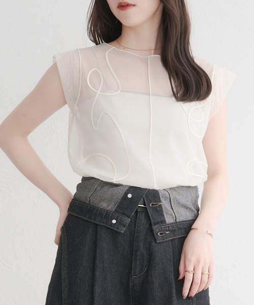 セール】アソートシアーノースリーブトップス（シャツ/ブラウス