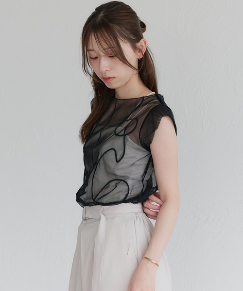 raffime（ラフィミー）の「アソートシアーノースリーブトップス（シャツ/ブラウス・レディース・ホワイト系その他/モカ/ミント/グリーン系その他/アイボリー/ブラウン系その他/ブラック・フリー）」の15枚目の写真