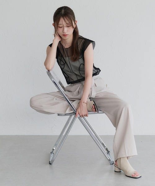 raffime(ラフィミー)の「【Raffime】アソートシアーノースリーブトップス(シャツ/ブラウス・レディース・ホワイト系その他/モカ/ミント/グリーン系その他/アイボリー/ブラウン系その他/ブラック・フリー)」の16枚目の写真