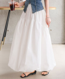 Petitle | [ 低身長向けサイズ ] ラウンド切り替えバルーンスカート(スカート)