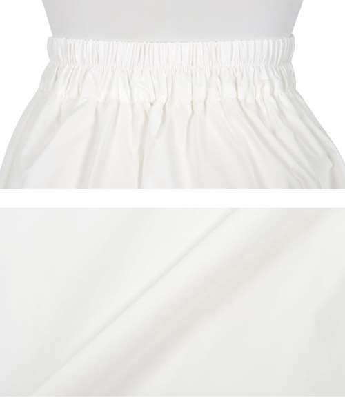 Petitle（プチレ）の「[ 低身長向けサイズ ] ラウンド切り替えバルーンスカート（スカート・レディース・ブラック/オフホワイト・PM）」の5枚目の写真