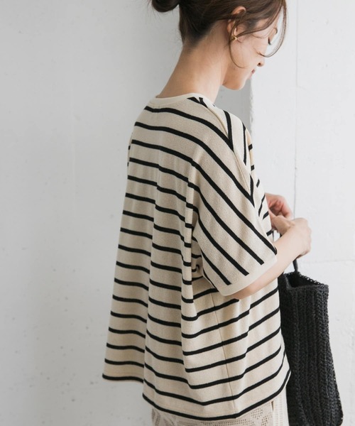 URBAN RESEARCH DOORS（アーバンリサーチドアーズ）の「ブークレボーダープルオーバー（Tシャツ/カットソー・レディース・ブルー系その他/ブラック系その他/ホワイト系その他・MEDIUM）」の9枚目の写真