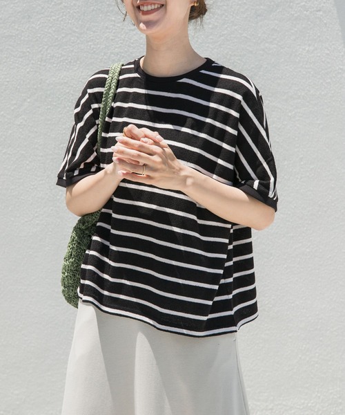 URBAN RESEARCH DOORS（アーバンリサーチドアーズ）の「ブークレボーダープルオーバー（Tシャツ/カットソー・レディース・ブルー系その他/ブラック系その他/ホワイト系その他・MEDIUM）」の17枚目の写真