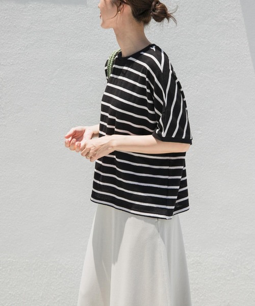 URBAN RESEARCH DOORS（アーバンリサーチドアーズ）の「ブークレボーダープルオーバー（Tシャツ/カットソー・レディース・ブルー系その他/ブラック系その他/ホワイト系その他・MEDIUM）」の18枚目の写真