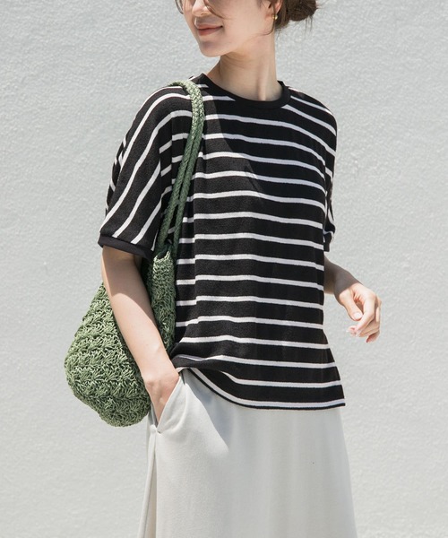 URBAN RESEARCH DOORS（アーバンリサーチドアーズ）の「ブークレボーダープルオーバー（Tシャツ/カットソー・レディース・ブルー系その他/ブラック系その他/ホワイト系その他・MEDIUM）」の20枚目の写真