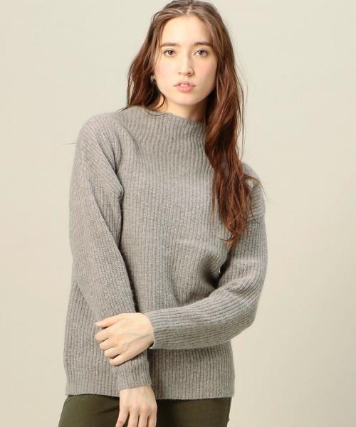 BEAUTY&YOUTH UNITED ARROWS(ビューティーアンドユースユナイテッドアローズ)の「BY アンゴラアゼ ボトルネックニット◆(ニット/セーター・レディース・オフホワイト/ライトグレー/モカ/レッド・フリー)」の3枚目の写真