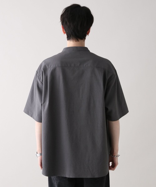 RAGEBLUE(レイジブルー)の「<接触冷感>オーバーサイズ/バンドカラーシャツ(シャツ/ブラウス・メンズ・ネイビー/グレー・MEDIUM/LARGE)」の11枚目の写真