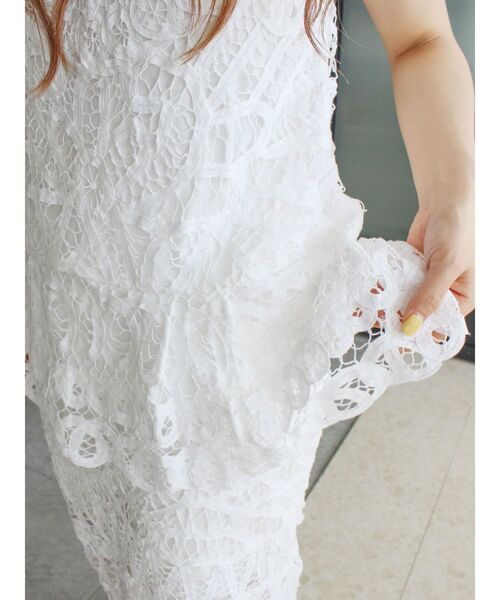 Ungrid(アングリッド)の「バテンレーストップス(シャツ/ブラウス・レディース・オフホワイト/ブラック・FREE)」の6枚目の写真