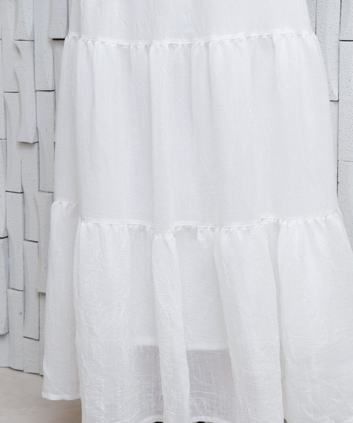 libelle more（リベル モア）の「スラブベルト付きティアードスカート（スカート・レディース・モカ/ブラック/オフホワイト・M）」の10枚目の写真