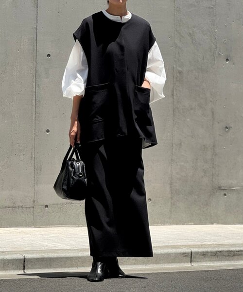 BEARDSLEY（ビアズリー）の「ダブルクロスタイトスカート（スカート・レディース・ブラック/グレー・FREE）」の9枚目の写真