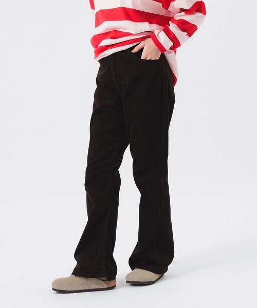 BEAMS BOY（ビームスボーイ）の「【2/5再値下げ】コード フレア パンツ（その他パンツ・レディース・ダークブラウン/ブラック・1/0/2）」の18枚目の写真