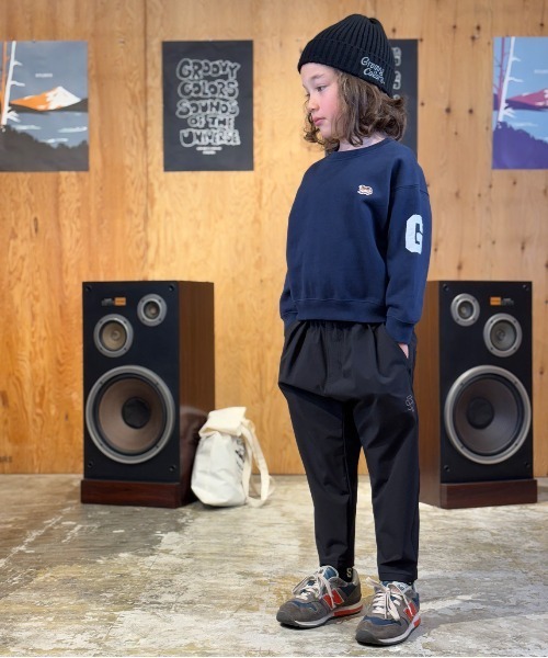 GROOVY COLORS(グルービーカラーズ)の「Nylon 4Way Ripstop 2tuck Pants(その他パンツ・キッズ・ブラック・135/145)」の1枚目の写真