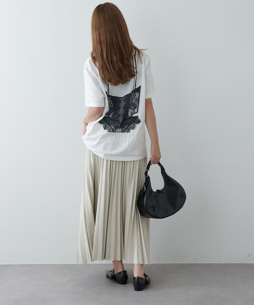 Lui's（ルイス）の「フェイクレザープリーツスカート（スカート・レディース・アイボリー/ダークブラウン/ブラック・36/38）」の18枚目の写真