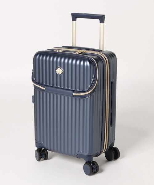 ROYAL PARTY(ロイヤルパーティー)の「【ROYAL PARTY/ロイヤルパーティー】 カップホルダー付き キャリーケース 33L(39L)(スーツケース/キャリーバッグ・レディース・オフホワイト/ブラック/ネイビー・FREE)」の1枚目の写真