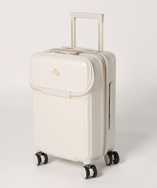 ROYAL PARTY(ロイヤルパーティー)の「【ROYAL PARTY/ロイヤルパーティー】 カップホルダー付き キャリーケース 33L(39L)(スーツケース/キャリーバッグ・レディース・オフホワイト/ブラック/ネイビー・FREE)」の2枚目の写真