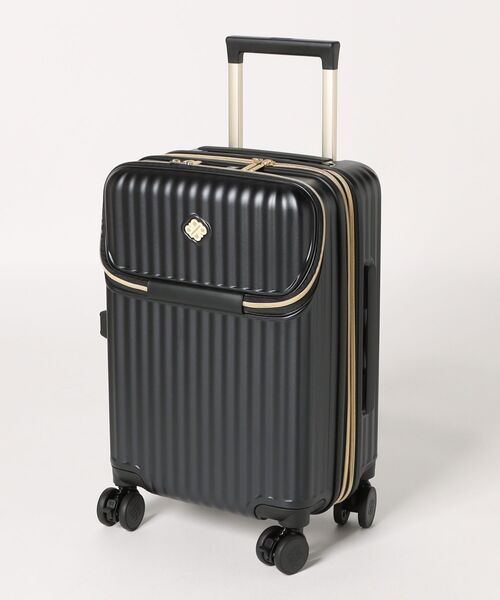 ROYAL PARTY(ロイヤルパーティー)の「【ROYAL PARTY/ロイヤルパーティー】 カップホルダー付き キャリーケース 33L(39L)(スーツケース/キャリーバッグ・レディース・オフホワイト/ブラック/ネイビー・FREE)」の3枚目の写真