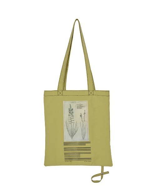 Ameri（アメリ）の「CROP FRAME FLOWER BAG（トートバッグ・レディース・ライム・FREE）」の4枚目の写真